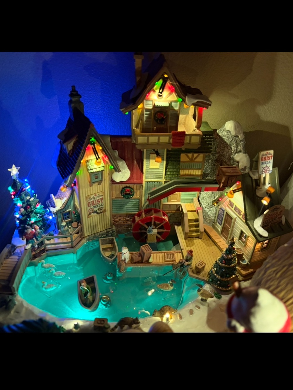 Lemax Rocky River Grist Mill 45269 Christmas Village Sights & Sounds Animated